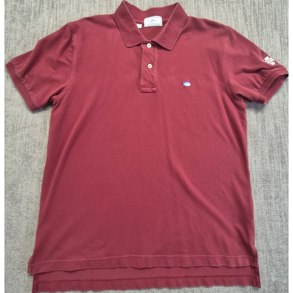 Mississippi State Bulldogs Southern Tide Skipper Jack Polo men's M maroon Cotton